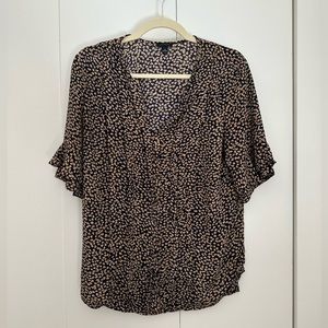 Ann Taylor navy work blouse